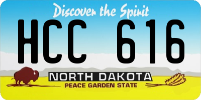 ND license plate HCC616