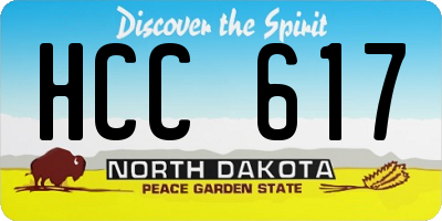 ND license plate HCC617