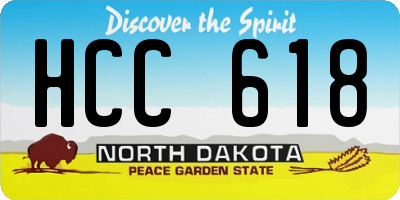 ND license plate HCC618
