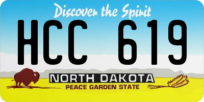 ND license plate HCC619