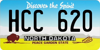 ND license plate HCC620