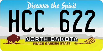 ND license plate HCC622