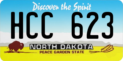 ND license plate HCC623