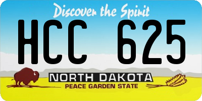 ND license plate HCC625