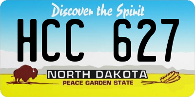 ND license plate HCC627