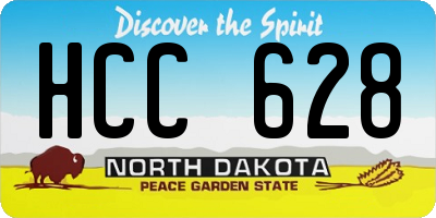 ND license plate HCC628