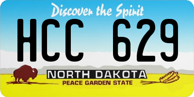 ND license plate HCC629
