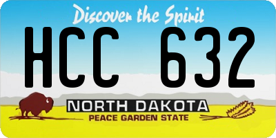 ND license plate HCC632