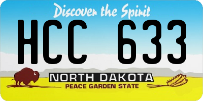 ND license plate HCC633