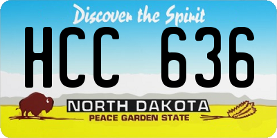 ND license plate HCC636