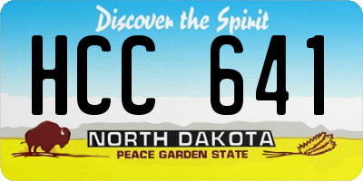 ND license plate HCC641