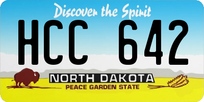 ND license plate HCC642