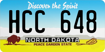 ND license plate HCC648