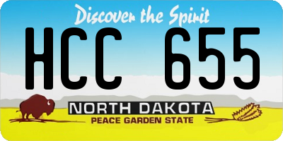 ND license plate HCC655