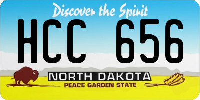 ND license plate HCC656
