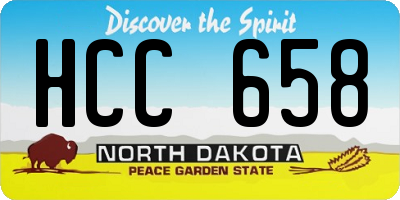 ND license plate HCC658