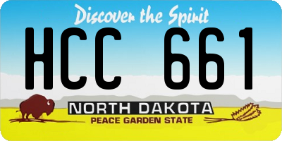 ND license plate HCC661