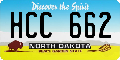 ND license plate HCC662