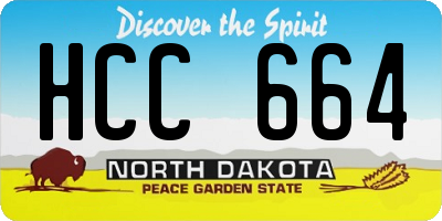 ND license plate HCC664