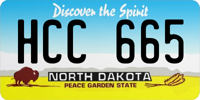 ND license plate HCC665