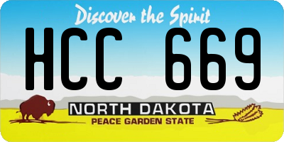 ND license plate HCC669