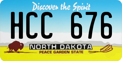 ND license plate HCC676