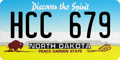 ND license plate HCC679