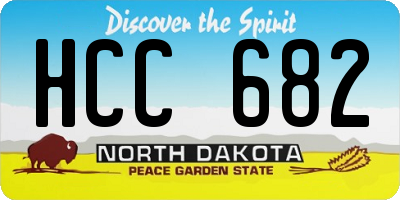 ND license plate HCC682