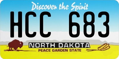 ND license plate HCC683