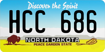 ND license plate HCC686