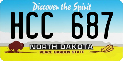 ND license plate HCC687