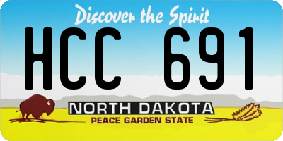 ND license plate HCC691