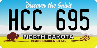 ND license plate HCC695