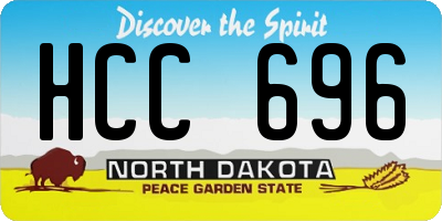 ND license plate HCC696