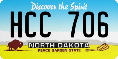 ND license plate HCC706