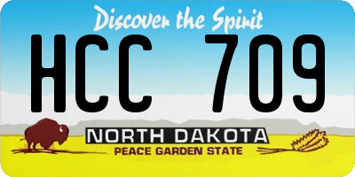 ND license plate HCC709