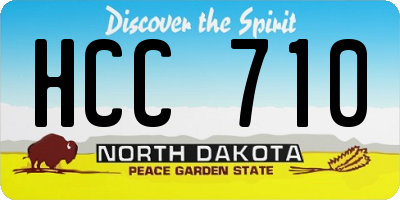 ND license plate HCC710