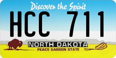 ND license plate HCC711