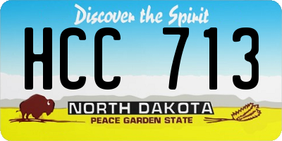 ND license plate HCC713