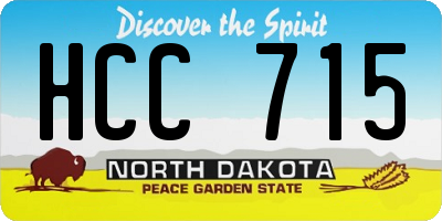 ND license plate HCC715