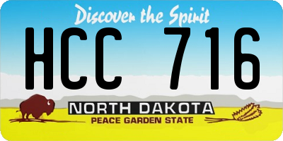 ND license plate HCC716