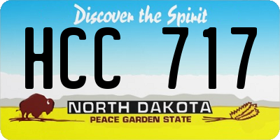 ND license plate HCC717