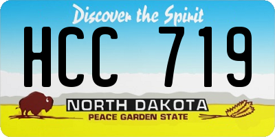 ND license plate HCC719