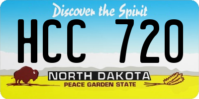 ND license plate HCC720