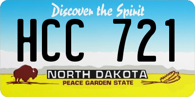 ND license plate HCC721