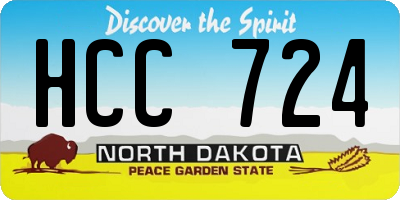 ND license plate HCC724