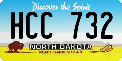 ND license plate HCC732