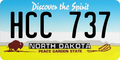 ND license plate HCC737