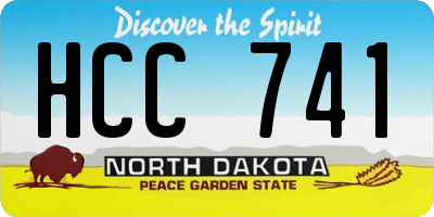 ND license plate HCC741