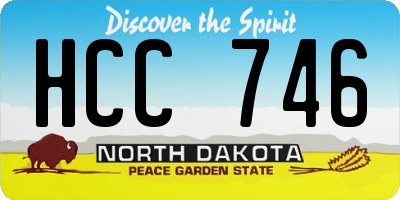 ND license plate HCC746